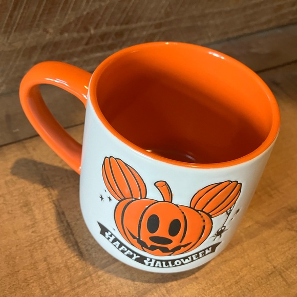 Set of TWO large Disney Mickey Mouse Halloween pumpkin mugs - new! - Picture 6 of 10